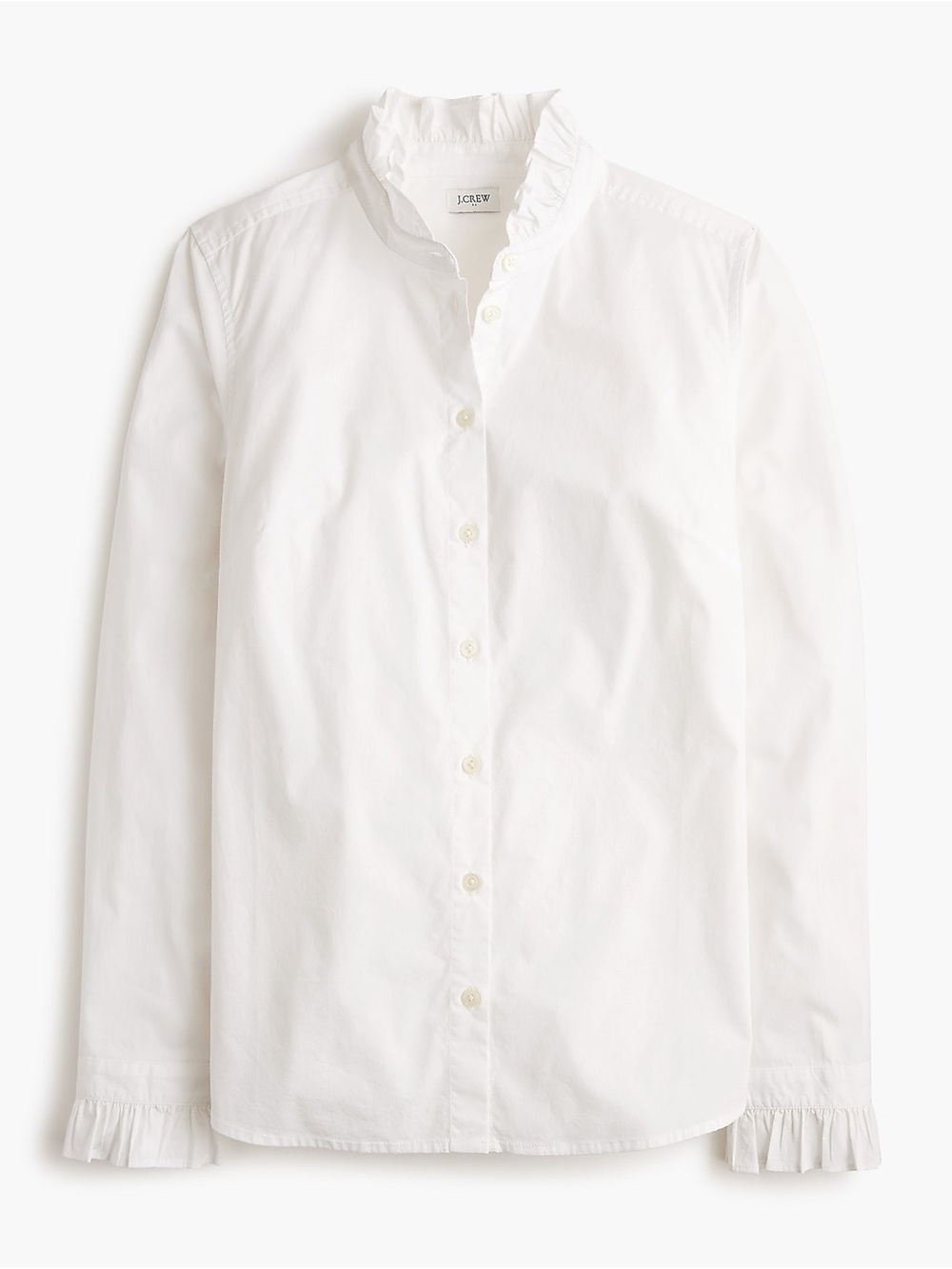 J. Crew Factory Ruffle button-up top Sz. XL - Picture 4 of 9